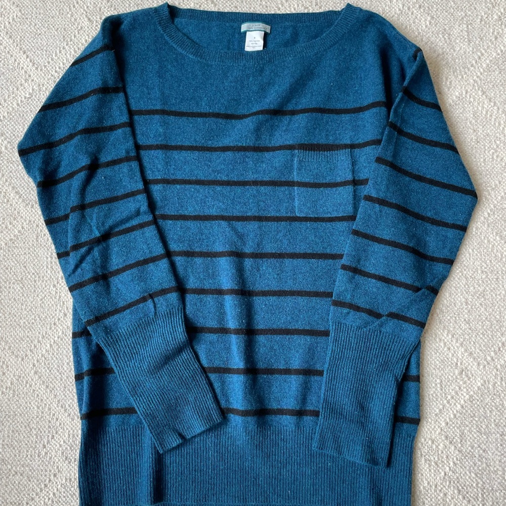 JCrew Cashmere striped Sweater - Size Small